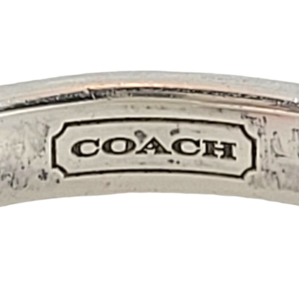 COACH Sterling Silver Heart Ring Size 7.25 #18043 - Picture 6 of 9